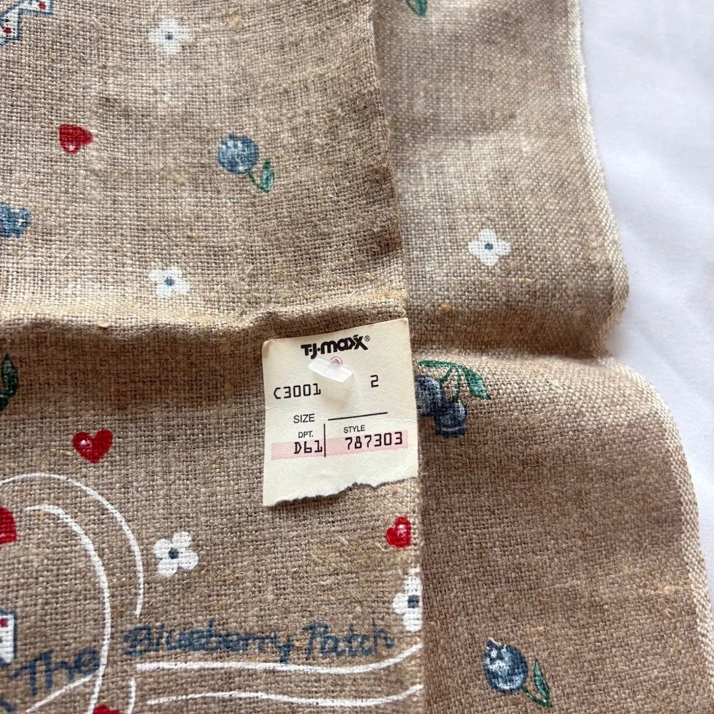 NWT VTG Kay Dee Blueberry Patch Linen Towel Farmhouse Cottagecore Kitchen Decor